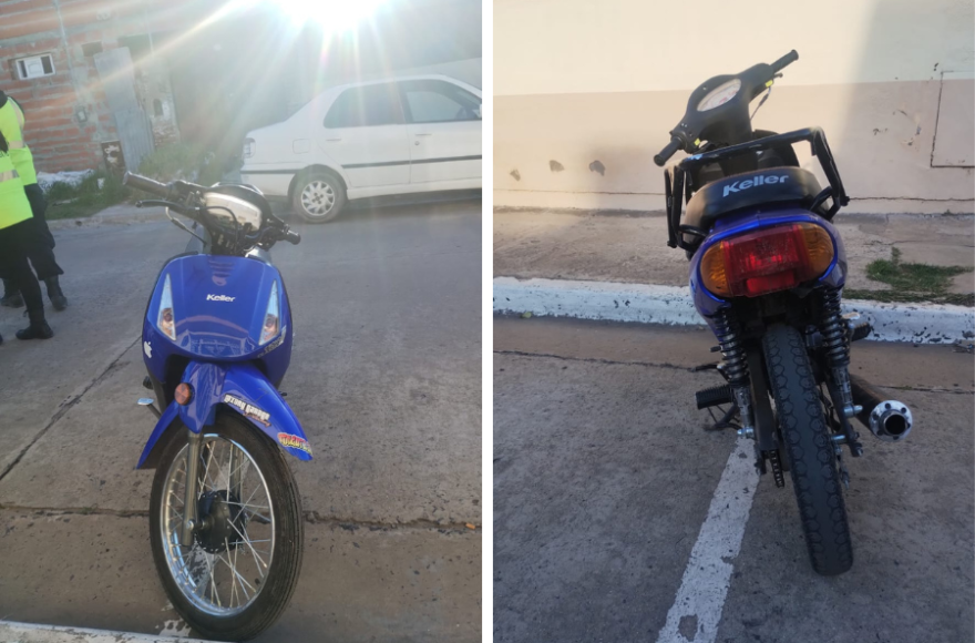 El rodado circulaba sin patente.