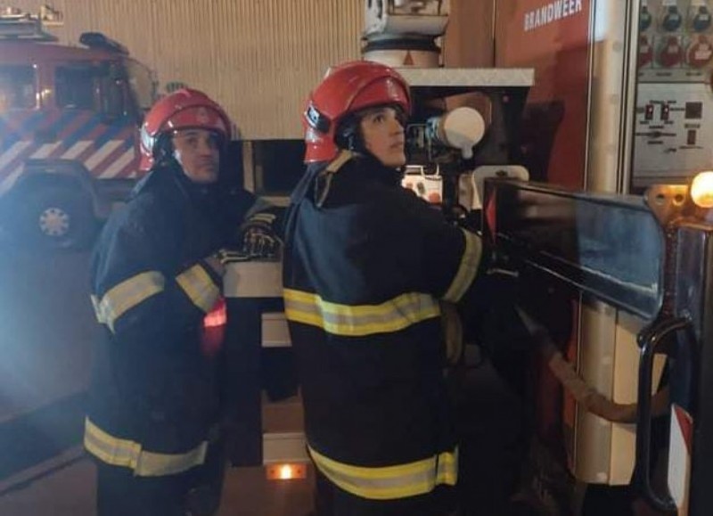 Intervención de los bomberos.