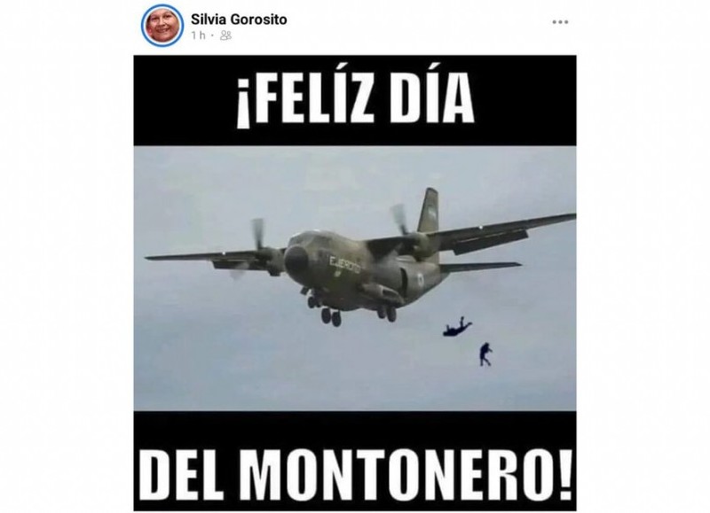 La edil Silvia Gorosito hizo referencia sobre los vuelos de la muerte en su cuenta de Instagram.