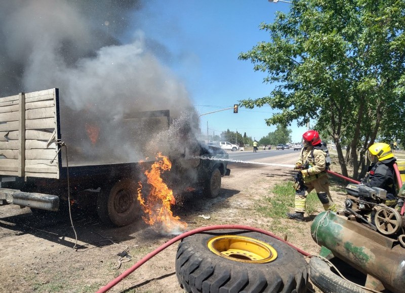 Rápida intervención de los bomberos.