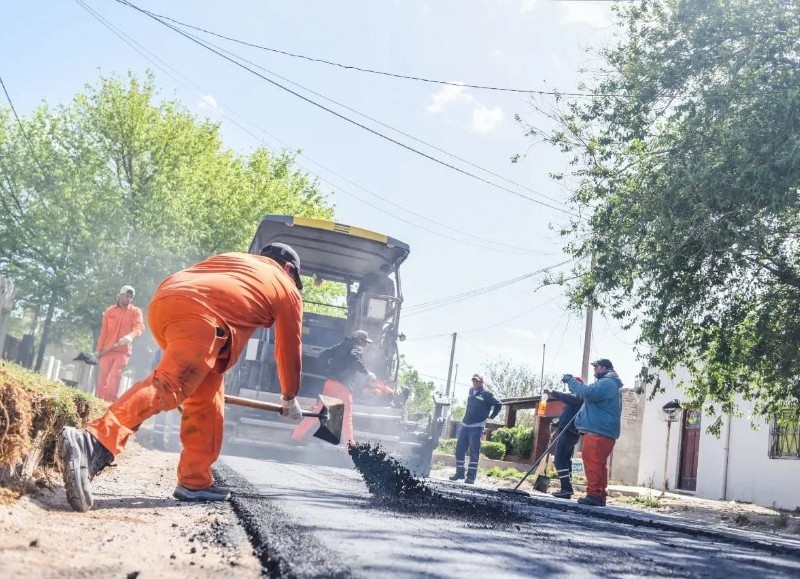 Labores sobre calle Magaldi.