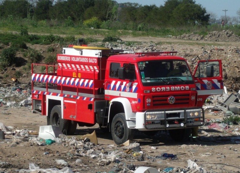 Intervención de los bomberos.