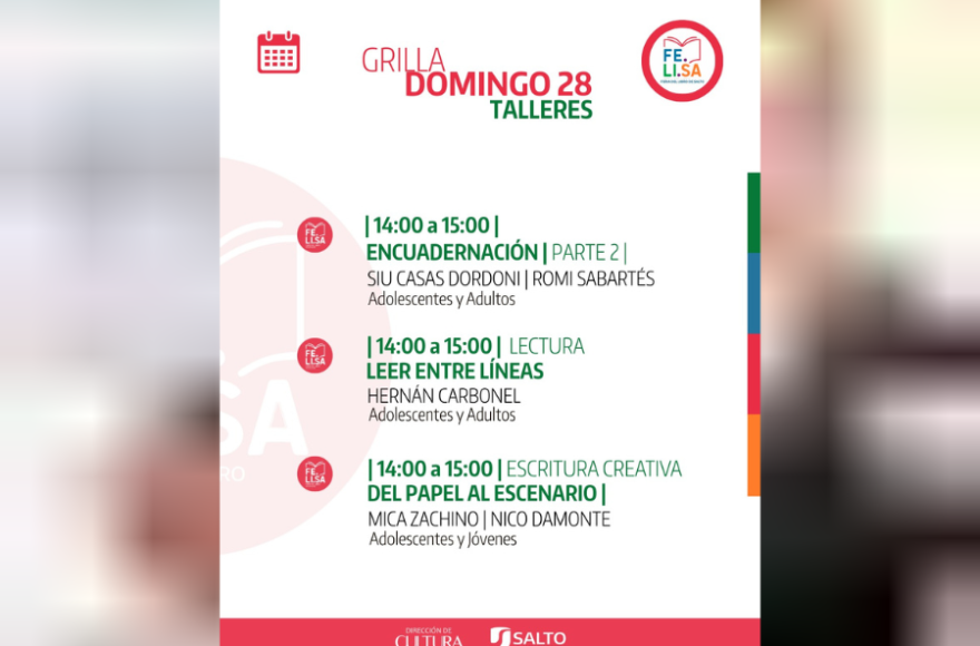 Las actividades del domingo.