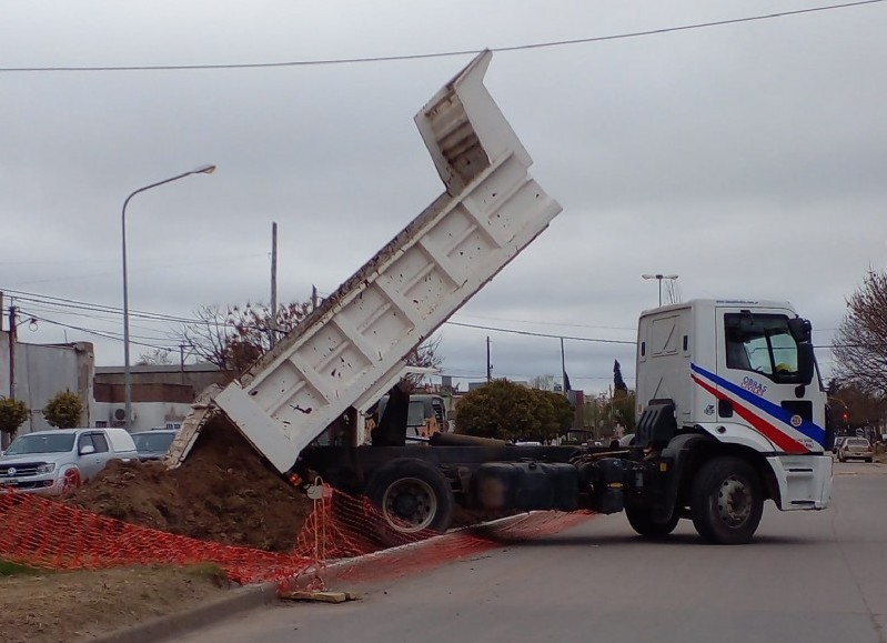 Ya se rellenó el cantero.