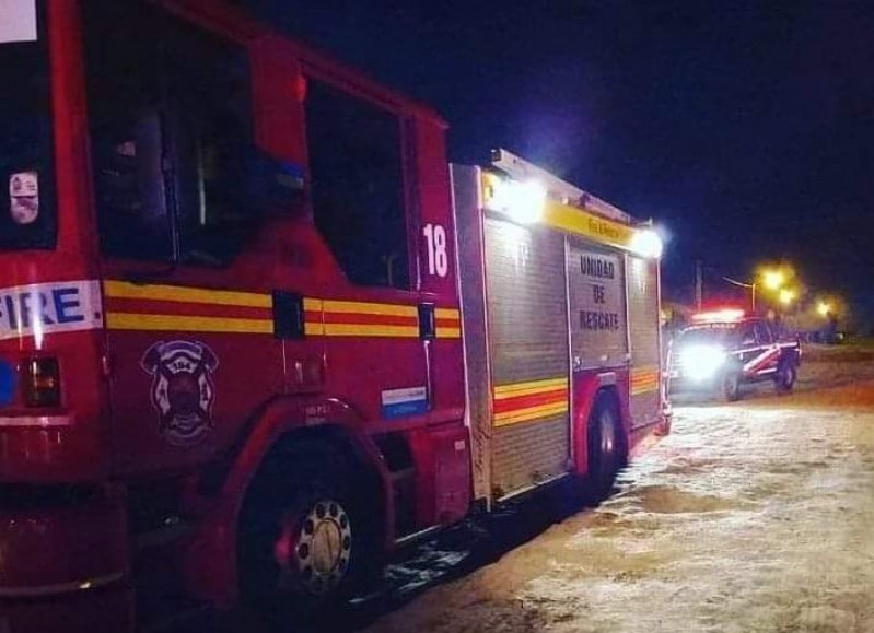 Intervención de los bomberos.