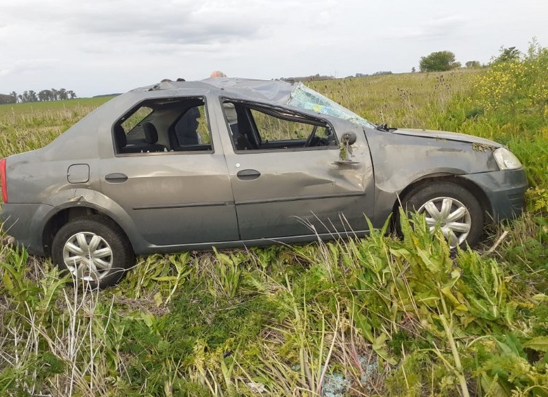 Así quedó el auto.