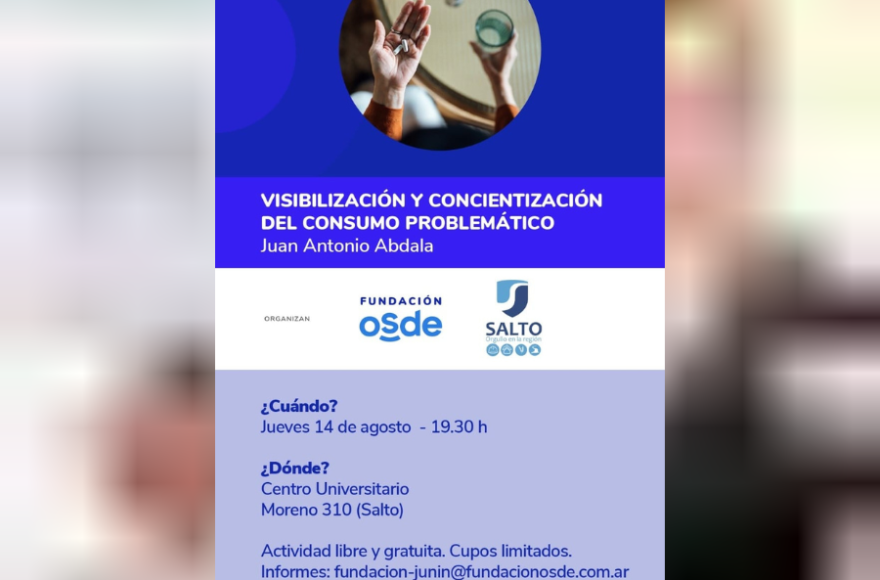 La actividad se desarrollará a las 19:30 en el Centro Universitario Municipal.