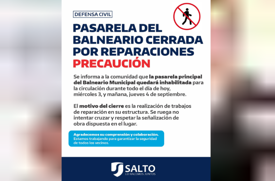 Se solicita a los vecinos no cruzar y atender a la señalización dispuesta en la zona.