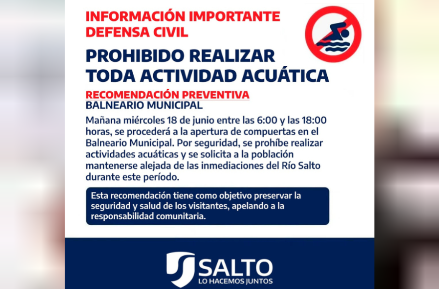 La actividad estará restringida desde las 6 a las 18.