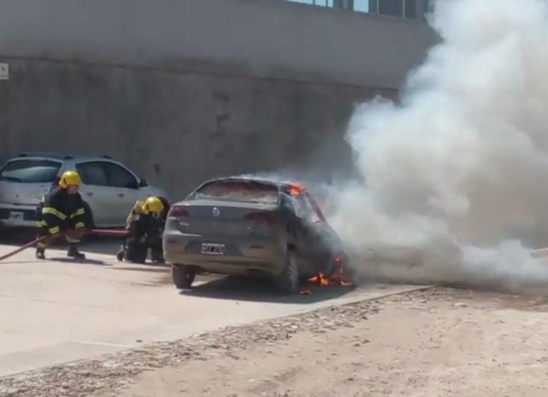 El fuego comenzó en el motor.