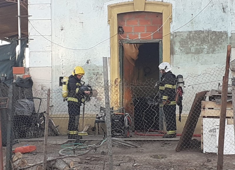 Intervención de los bomberos.