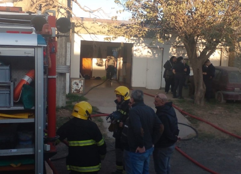 Intervención de los bomberos.