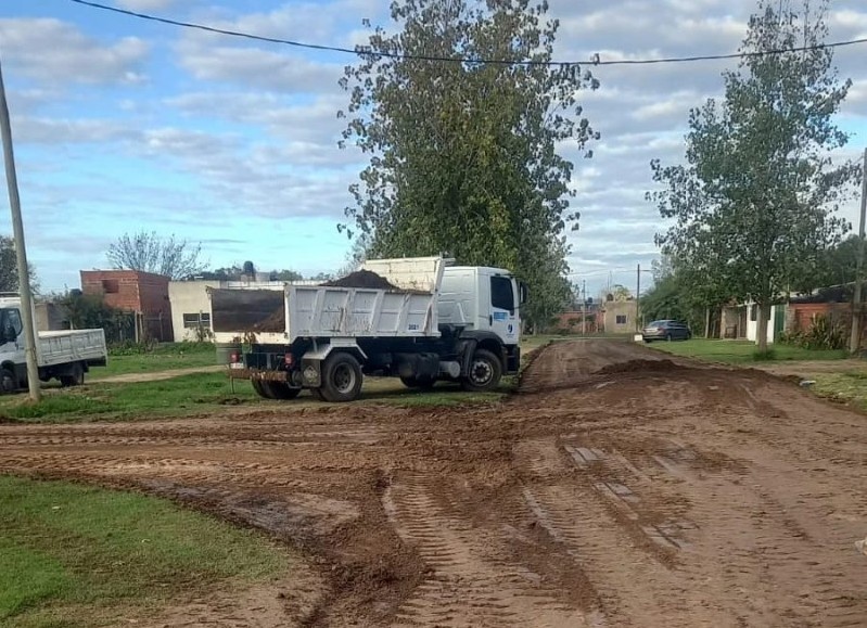 Cuadrilla en plena labor.