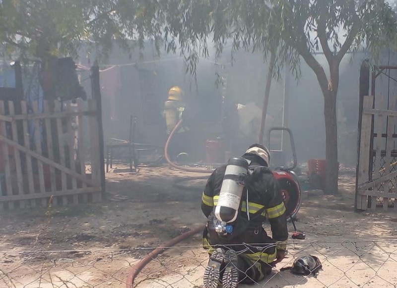 Intervención de los bomberos.