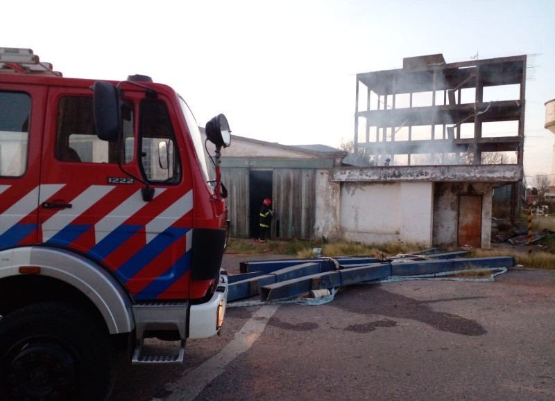 Intervención de los bomberos.