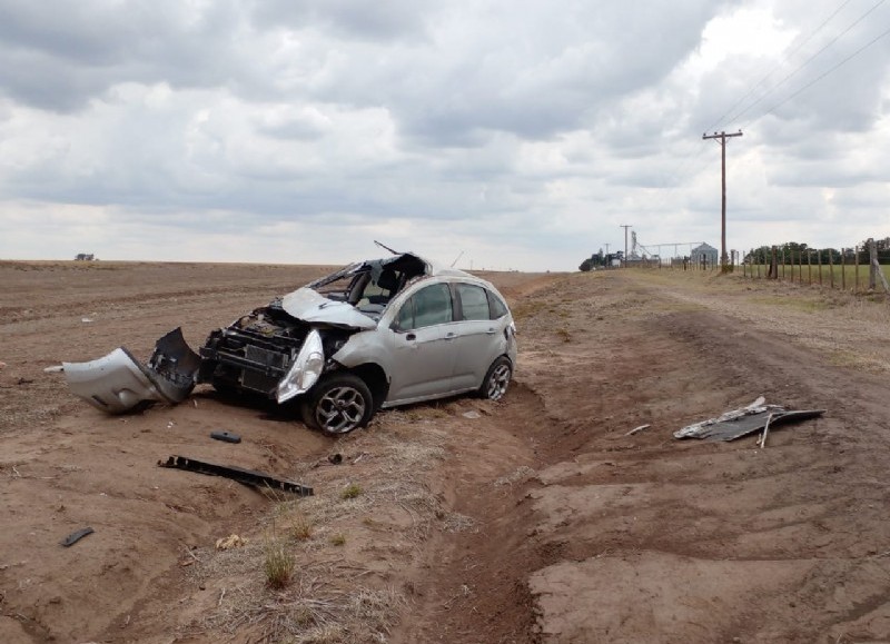 El conductor resultó herido.