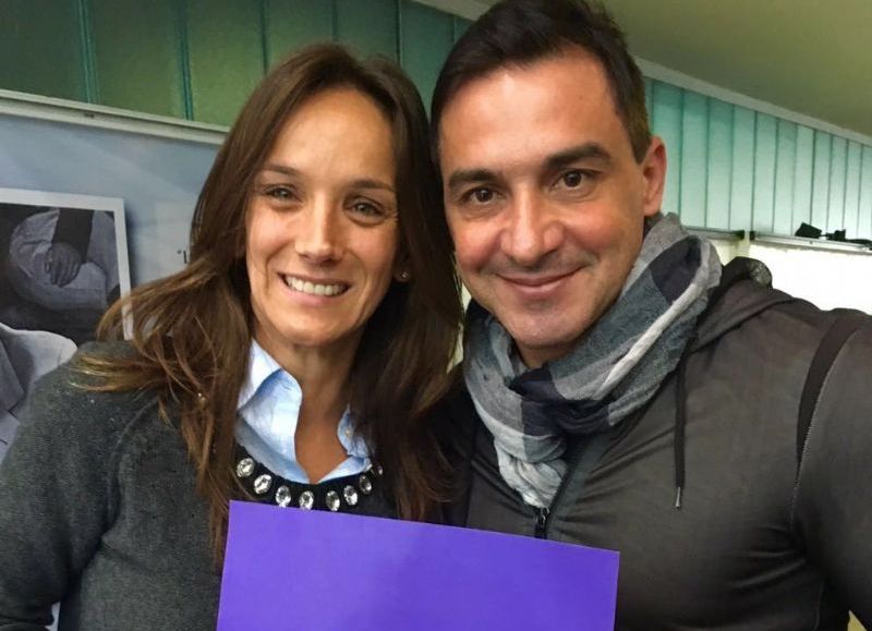 Daniel Spadone junto a Malena Galmarini en la jornada.