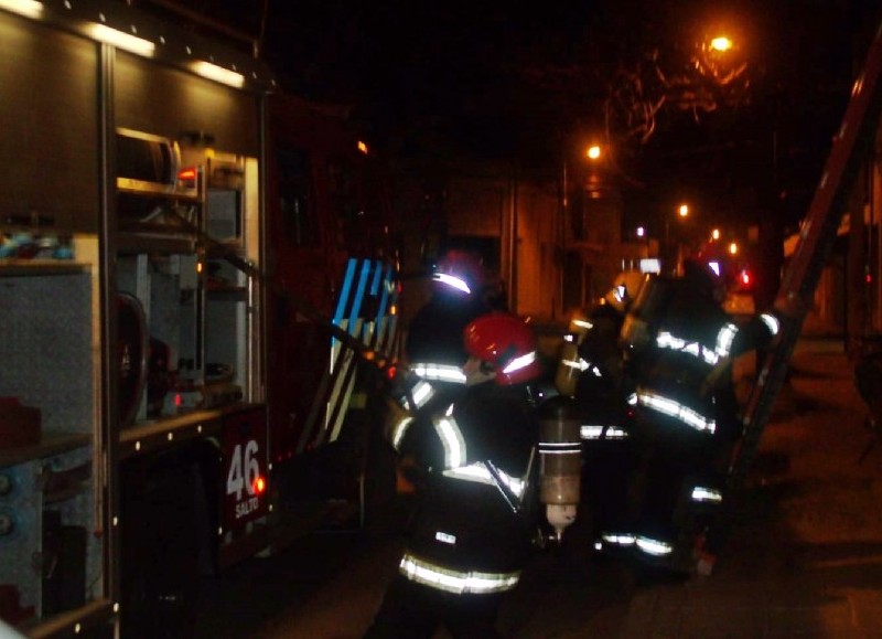 Intervención de los bomberos.