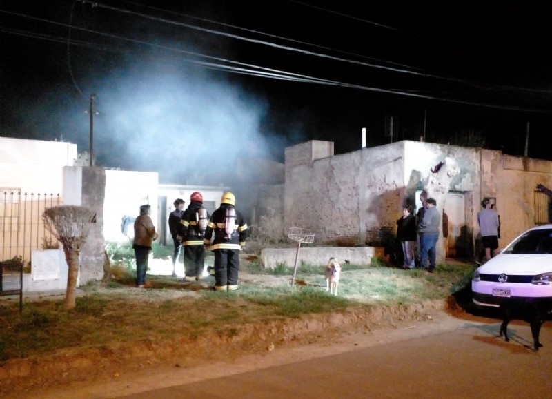 Intervención de los bomberos.