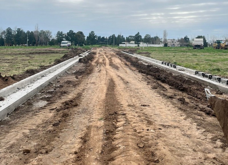 Trabajos de cordón cuneta.