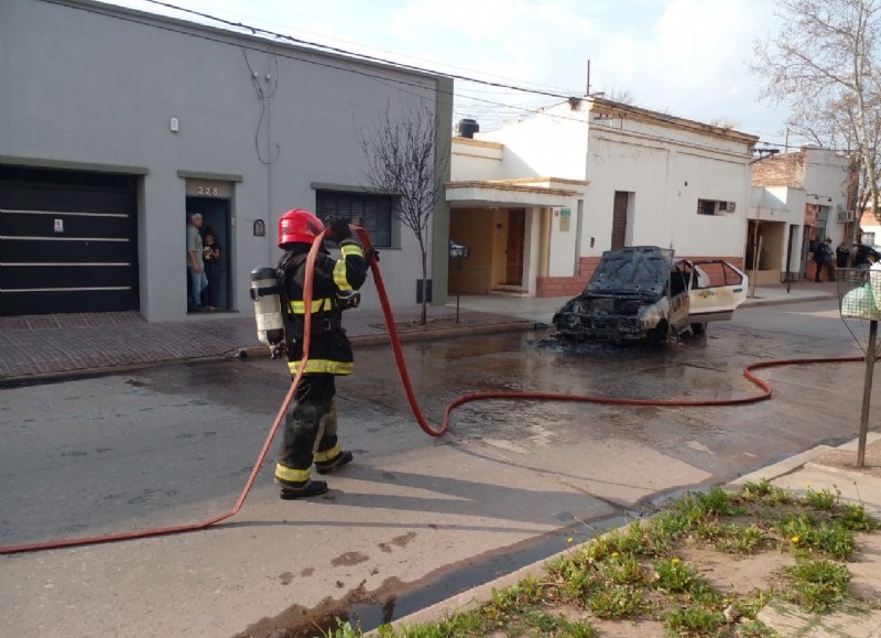 Intervención de los bomberos.