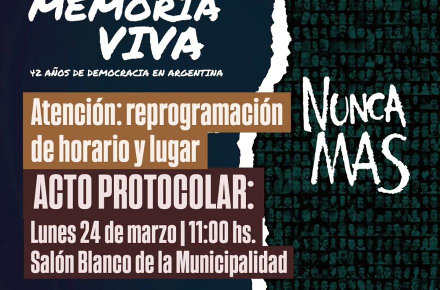 Modificación de actividades por el 49° aniversario del golpe de Estado