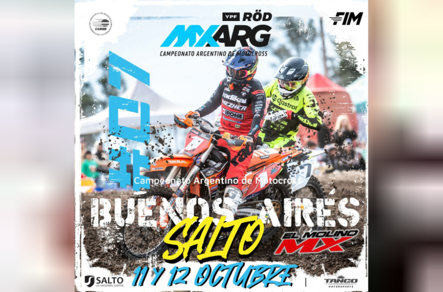 Este 11 y 12 de octubre, Salto recibirá la séptima fecha del Campeonato Argentino de Motocross.