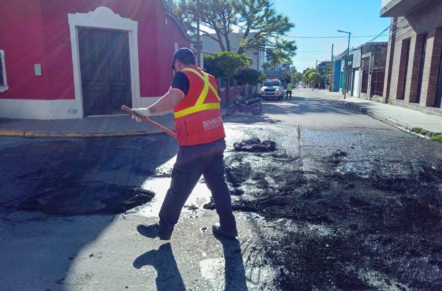 Las tareas se realizaron en las calles Sarmiento, Buenos Aires, 25 de Mayo y San Pablo
