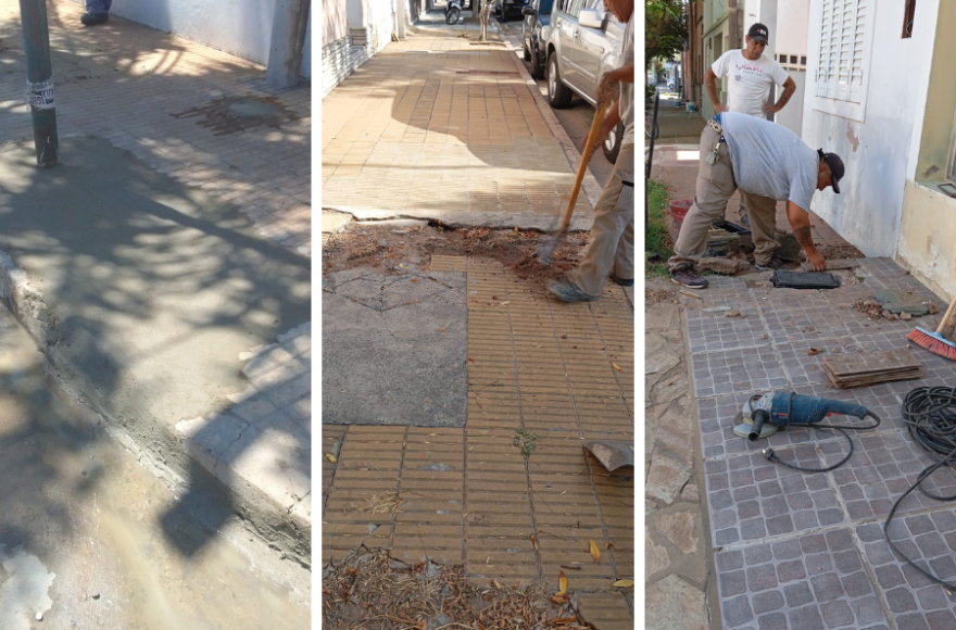 Durante esta semana, las cuadrillas municipales intensificaron las tareas de puesta en valor en diferentes puntos del casco urbano.