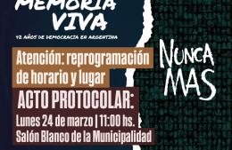 Modificación de actividades por el 49° aniversario del Golpe de Estado