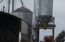 Se incendió secadora en una planta de silos