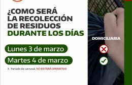 Aviso sobre la recolección de residuos