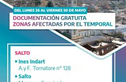 Operativo de documentación gratuita para afectados por el temporal