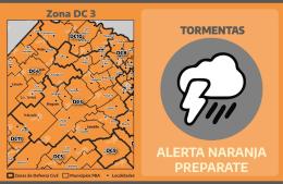 Alerta naranja en la región