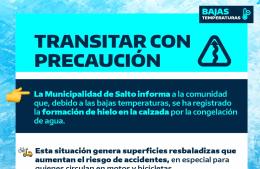 Piden circular con precaución por las heladas