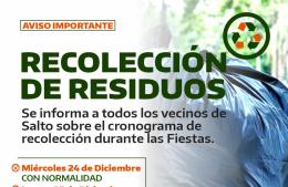 Recolección de residuos en las fiestas