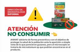 Alerta de bromatología: no consumir un lote de tomate triturado Marolio