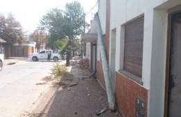 Se subió a la vereda y arrancó un árbol y un poste de telefónica