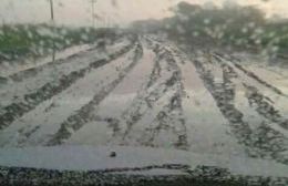 El camino a Berdier, intransitable cada vez que llueve