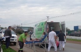Motociclista trasladada al hospital tras accidentarse en la Ruta 191
