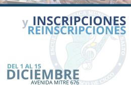 Inscripciones para la Escuela de Música Municipal