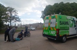 Moto conducida por una menor chocó contra un auto