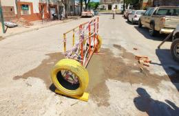 Avanzan los trabajos de bacheo en Avenida Mitre