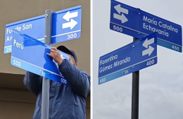 Nuevas señales de calles en barrios de Salto
