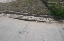 Se levantó el asfalto en calle Walter Almirón