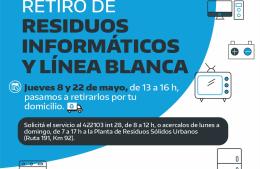 Retiro domiciliario de residuos informáticos y de línea blanca