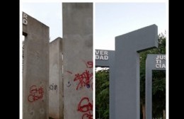 Tras actos de vandalismo, restauraron el Paseo de la Memoria