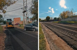 Continúan los trabajos de mejorado de calles en 3 barrios de Salto