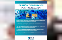 Recolección de residuos tras la inundación