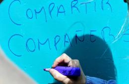 Restauraron mural comunitario en el marco del mes de la salud mental